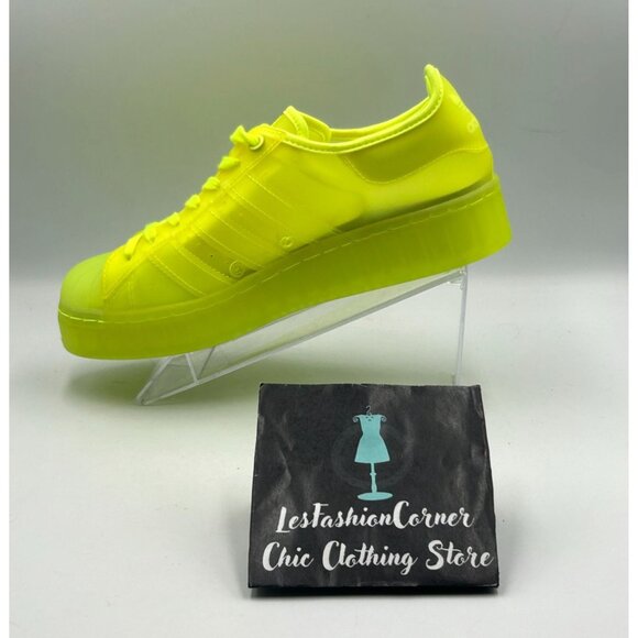 Adidas Superstar Women's Jelly Solar Yellow Platform Sneakers Sz 8.5 Wo's 3261 - Picture 16 of 16